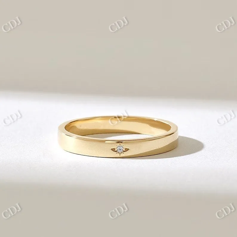 0.01CTW  Minimalist Natural Diamond Wedding Band