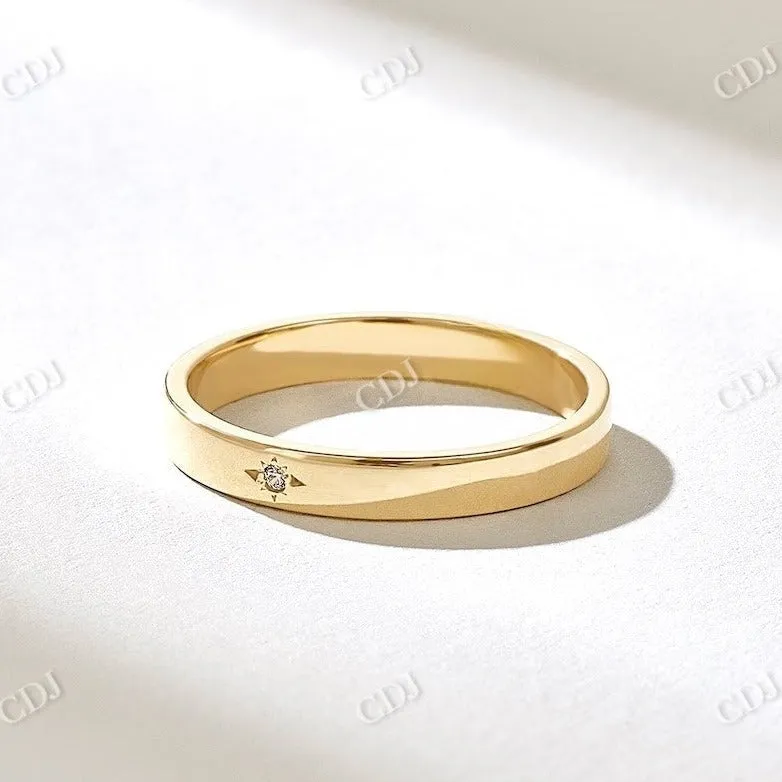 0.01CTW  Minimalist Natural Diamond Wedding Band