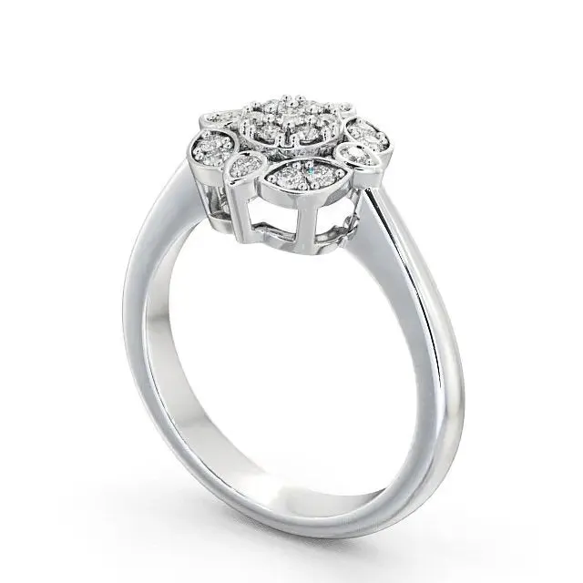 0.20CTW Cluster Round Lab Grown Diamond Ring