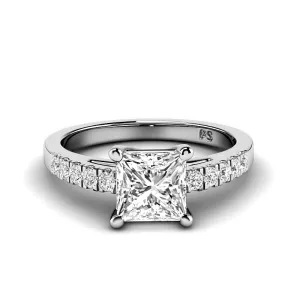 0.65-3.15 CT Round & Princess Cut Lab Grown Diamonds - Engagement Ring