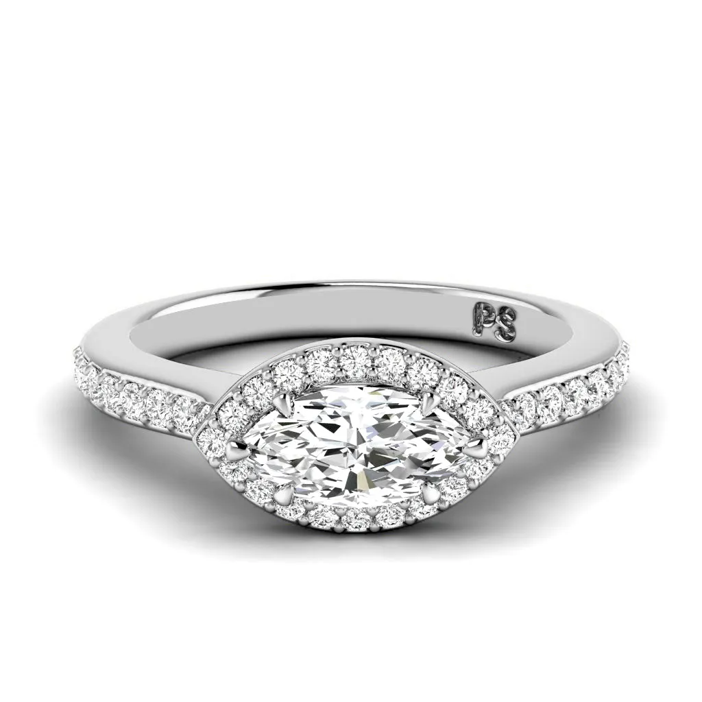 0.80-3.30 CT Round & Marquise Cut Lab Grown Diamonds - Engagement Ring