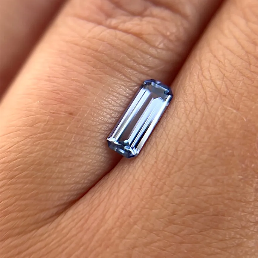 0.95ct Emerald Cut Periwinkle Sapphire