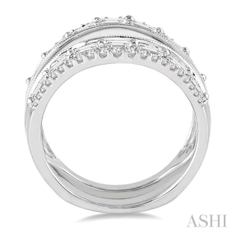 1 1/10 ctw Diamond Insert Ring in 14K White Gold