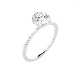 1 1/3 ctw Round Lab Grown Diamond Solitaire Engagement Ring