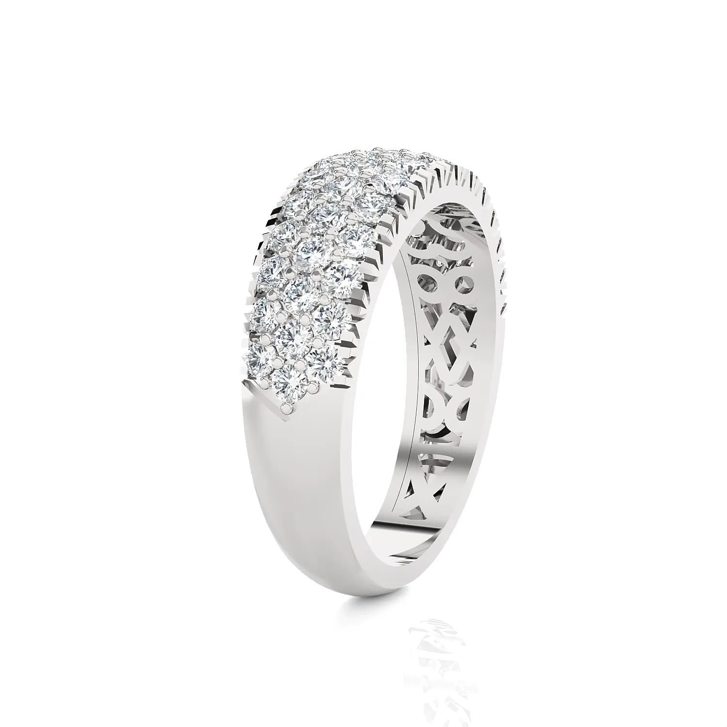 1 1/4 ctw Round Lab Grown Diamond Anniversary Ring