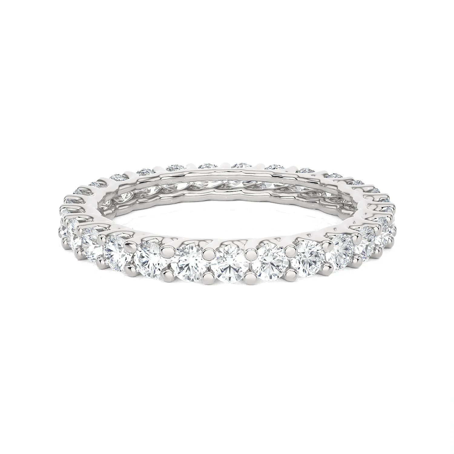 1 7/8 ctw Round Lab Grown Diamond U-Prong Eternity Band