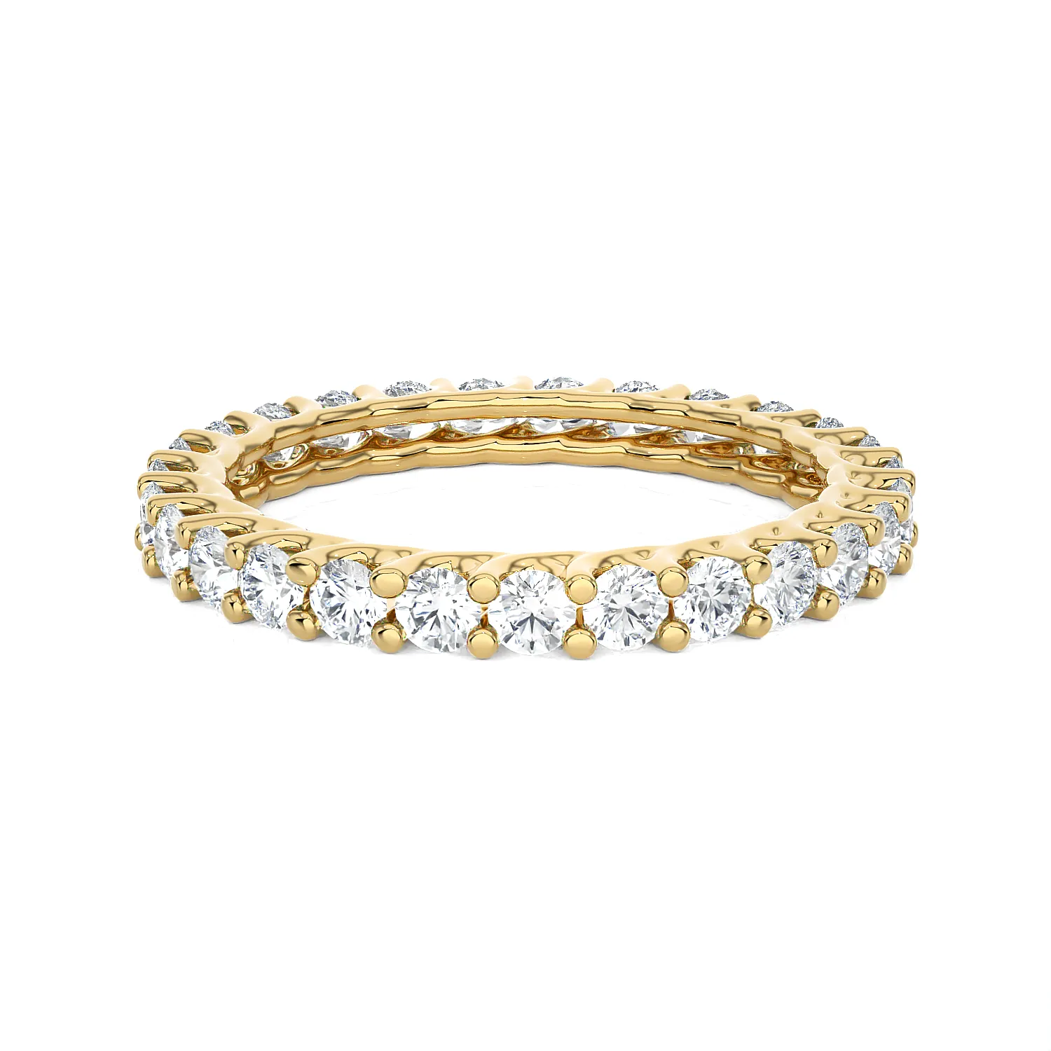 1 7/8 ctw Round Lab Grown Diamond U-Prong Eternity Band