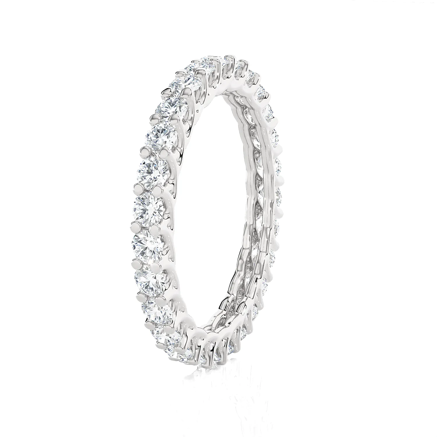 1 7/8 ctw Round Lab Grown Diamond U-Prong Eternity Band