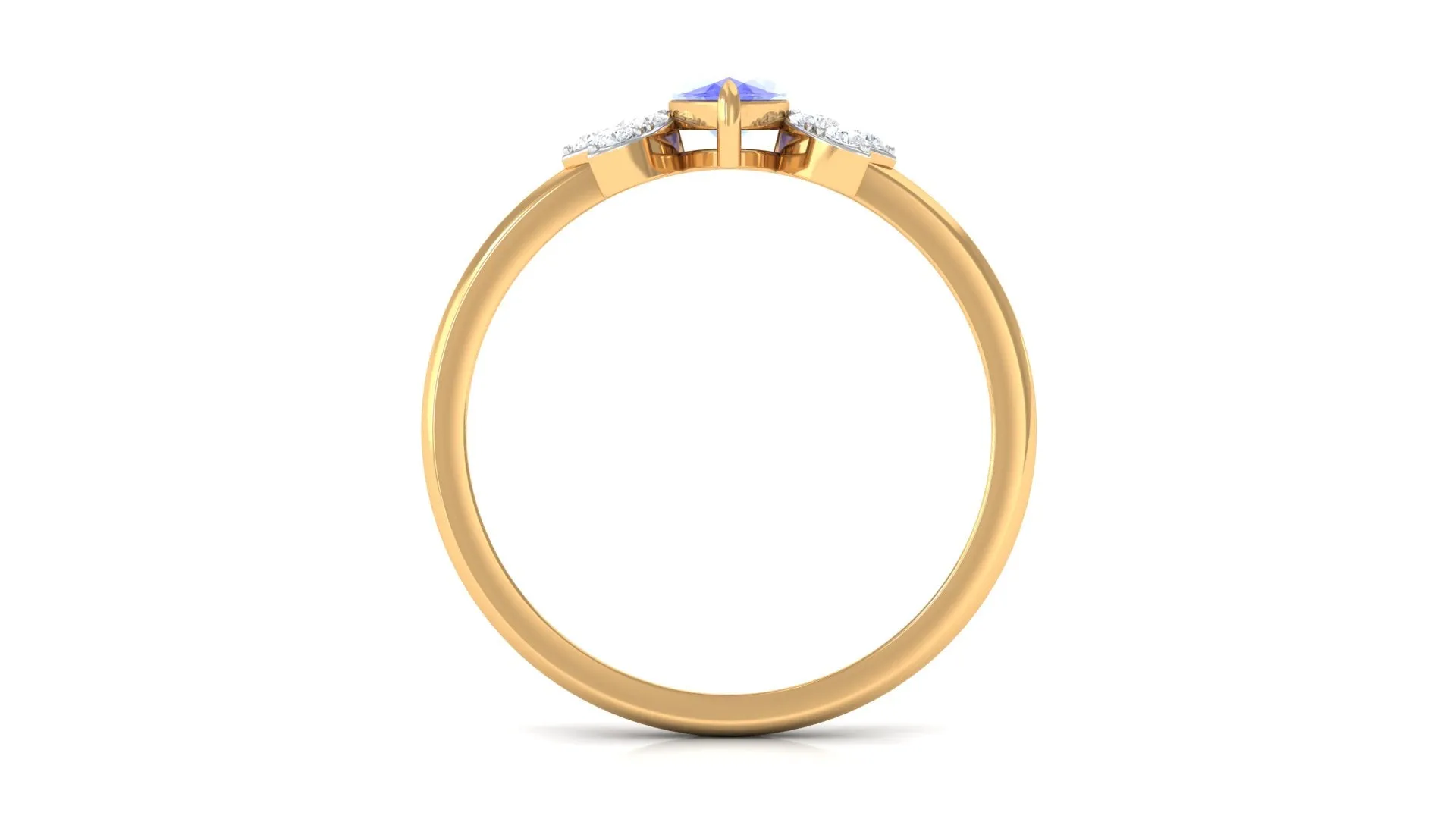 1 CT Marquise Cut Tanzanite and Diamond Promise Ring