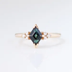 1.02ct Glacier Teal Kite Sapphire Ring