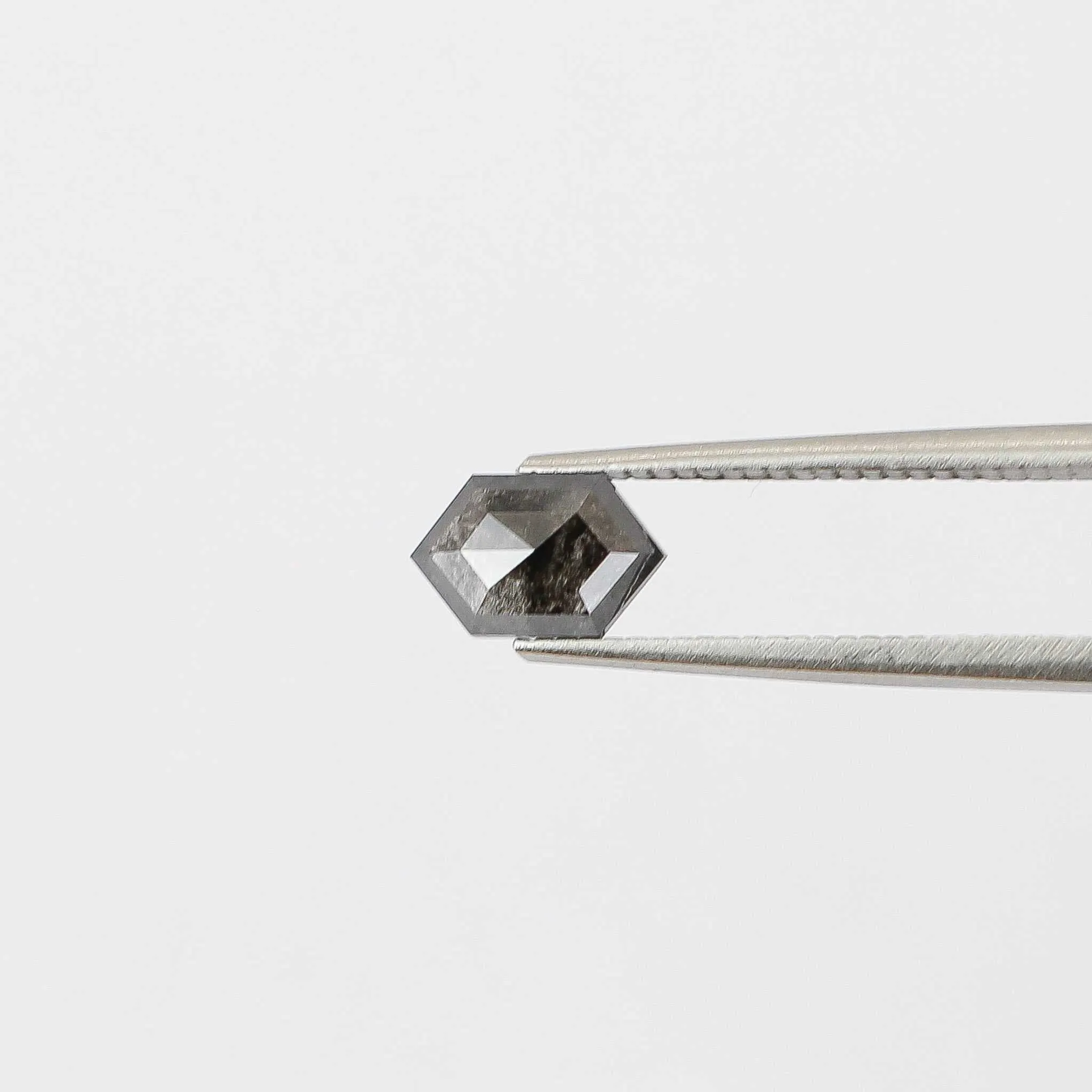 1.10ct Hexagon Rose Cut Salt and Pepper Diamond