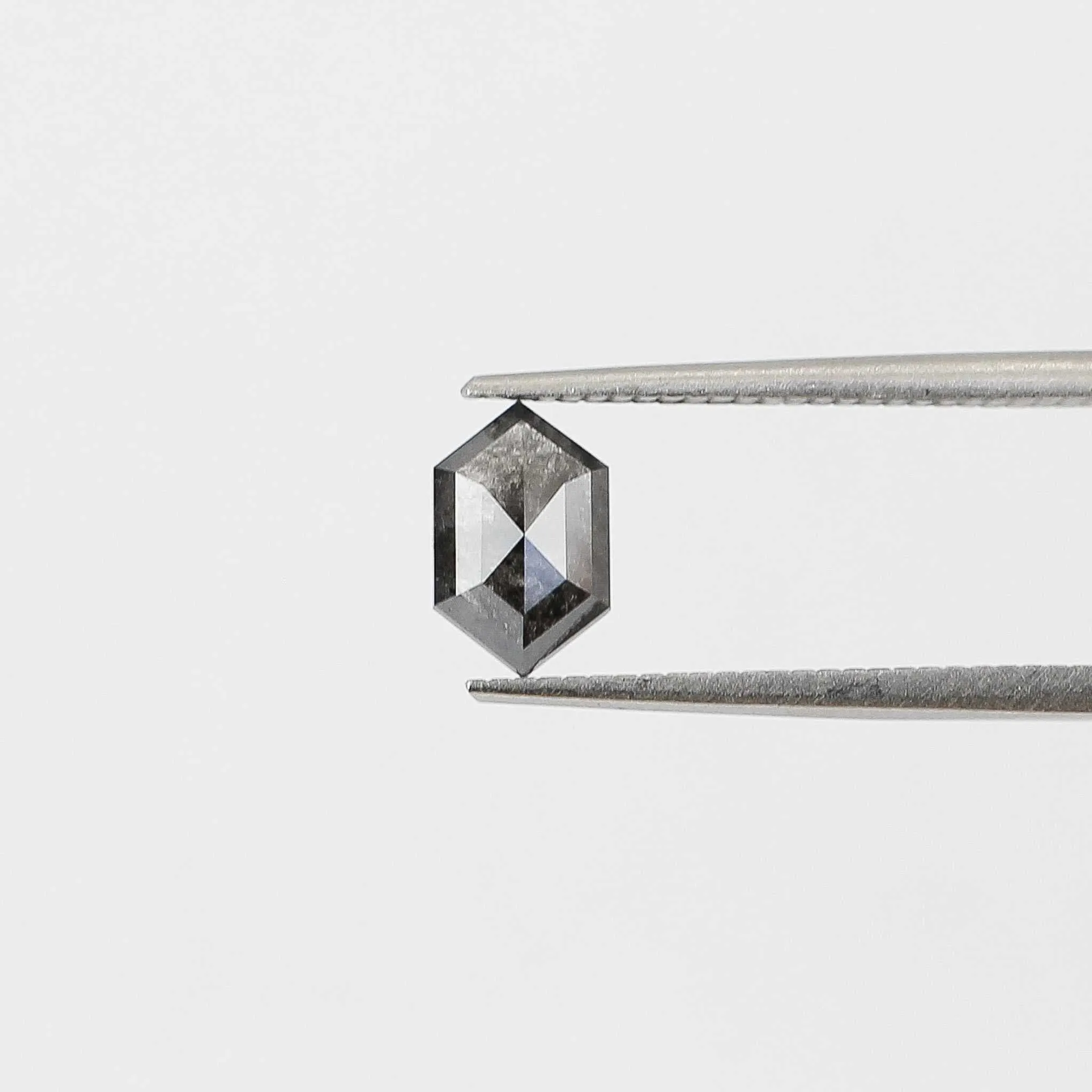 1.10ct Hexagon Rose Cut Salt and Pepper Diamond