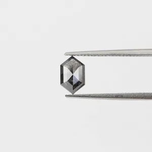 1.10ct Hexagon Rose Cut Salt and Pepper Diamond