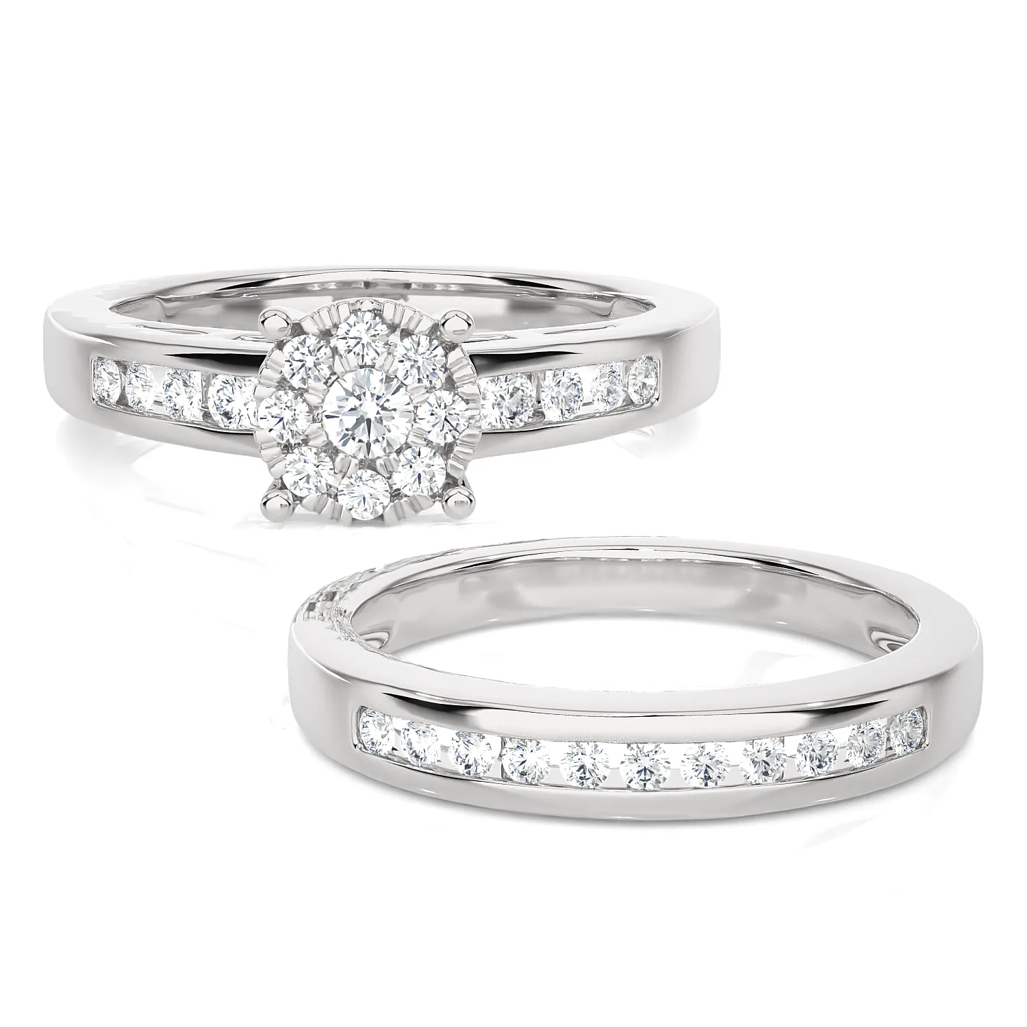 1/3 ctw Round Lab Grown Diamond Bridal Set Ring