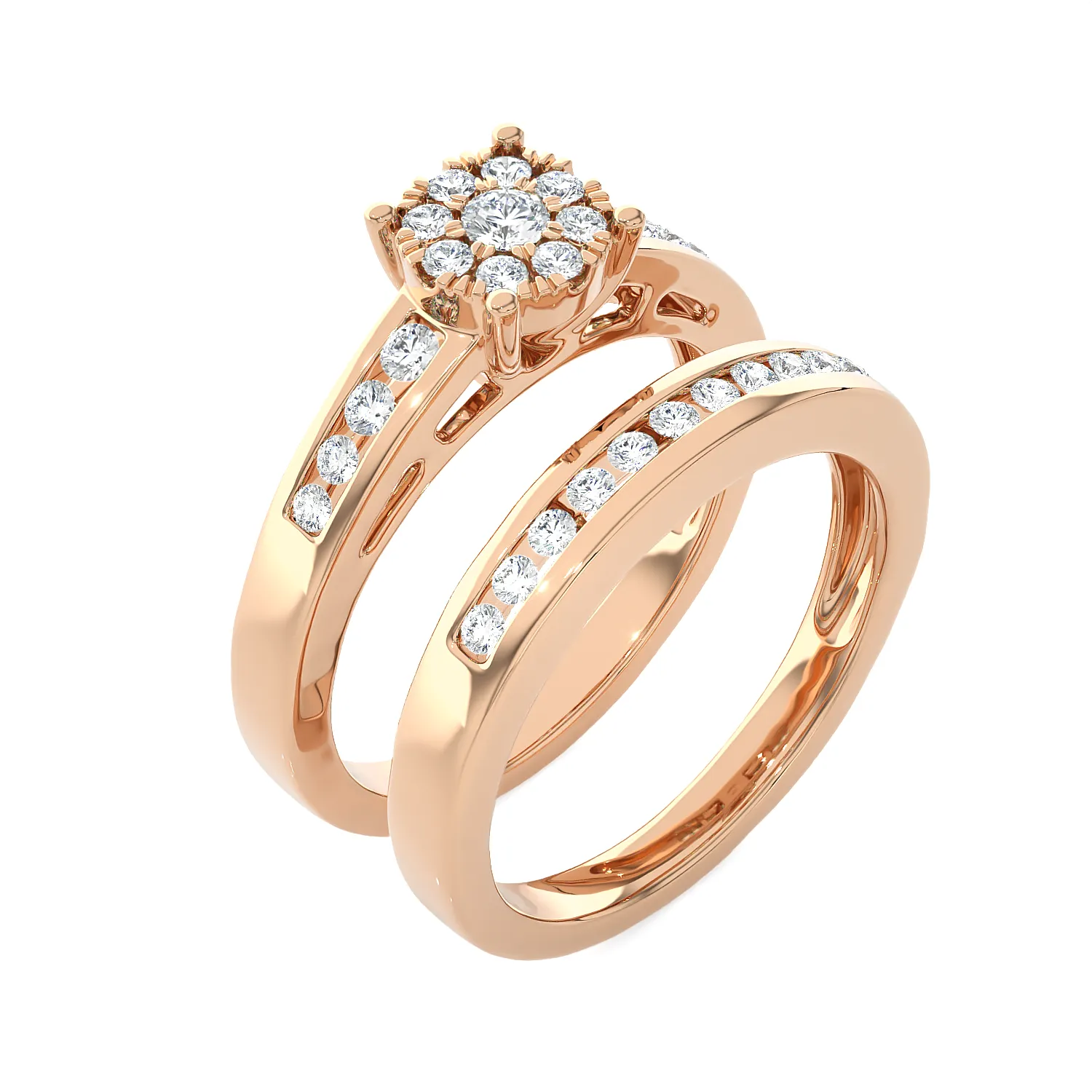 1/3 ctw Round Lab Grown Diamond Bridal Set Ring