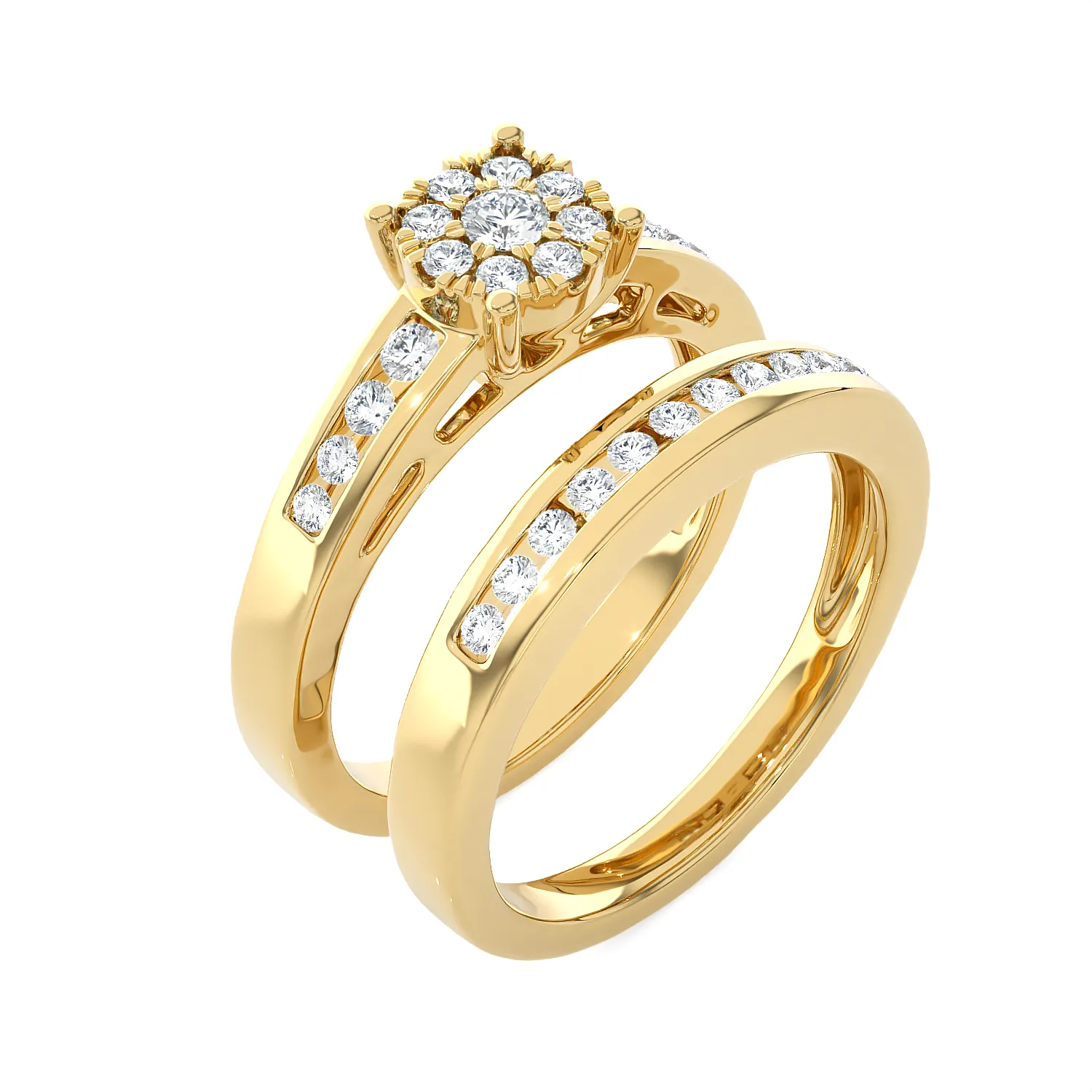 1/3 ctw Round Lab Grown Diamond Bridal Set Ring