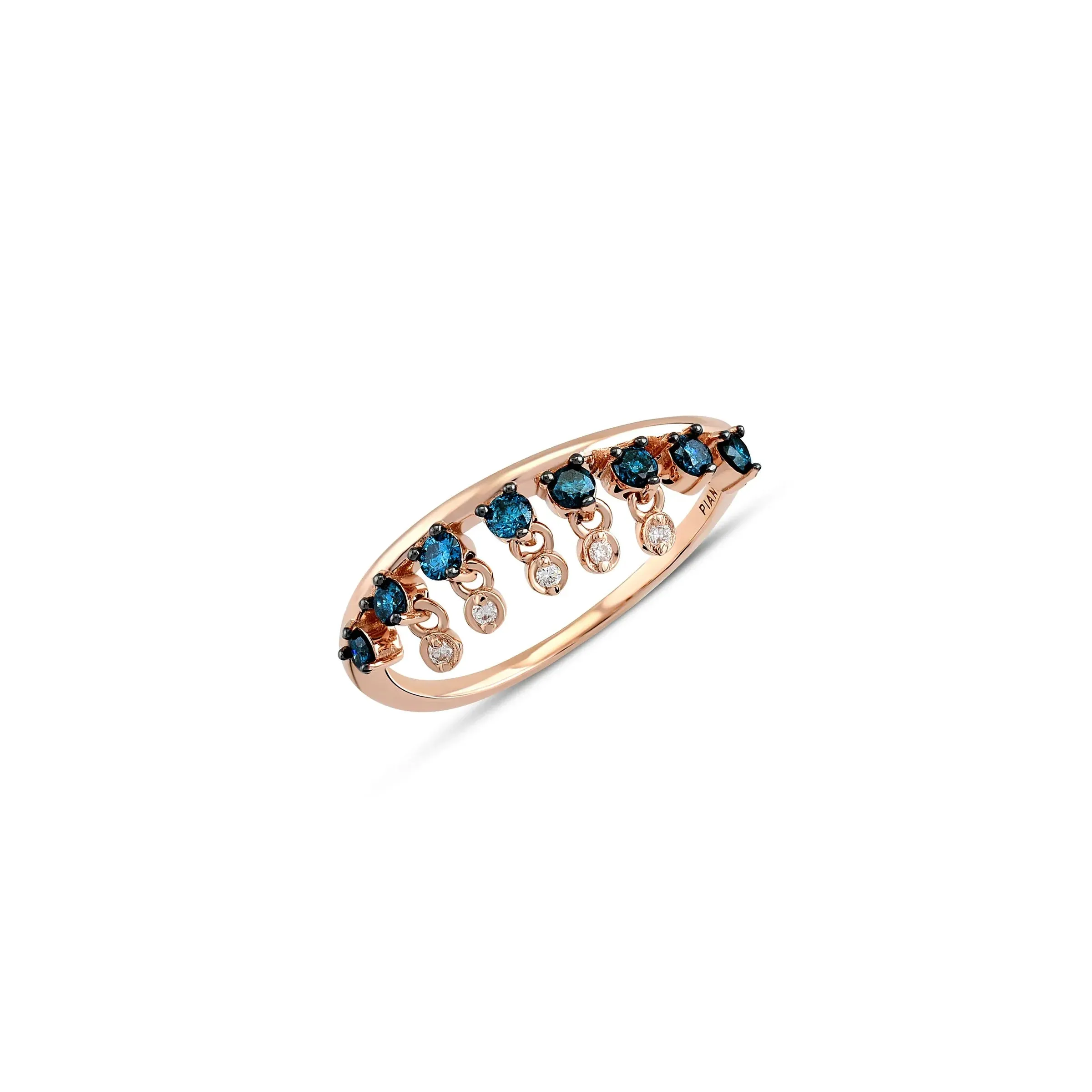 14K Solid Gold Glacial Dance of Love Ring with Diamonds