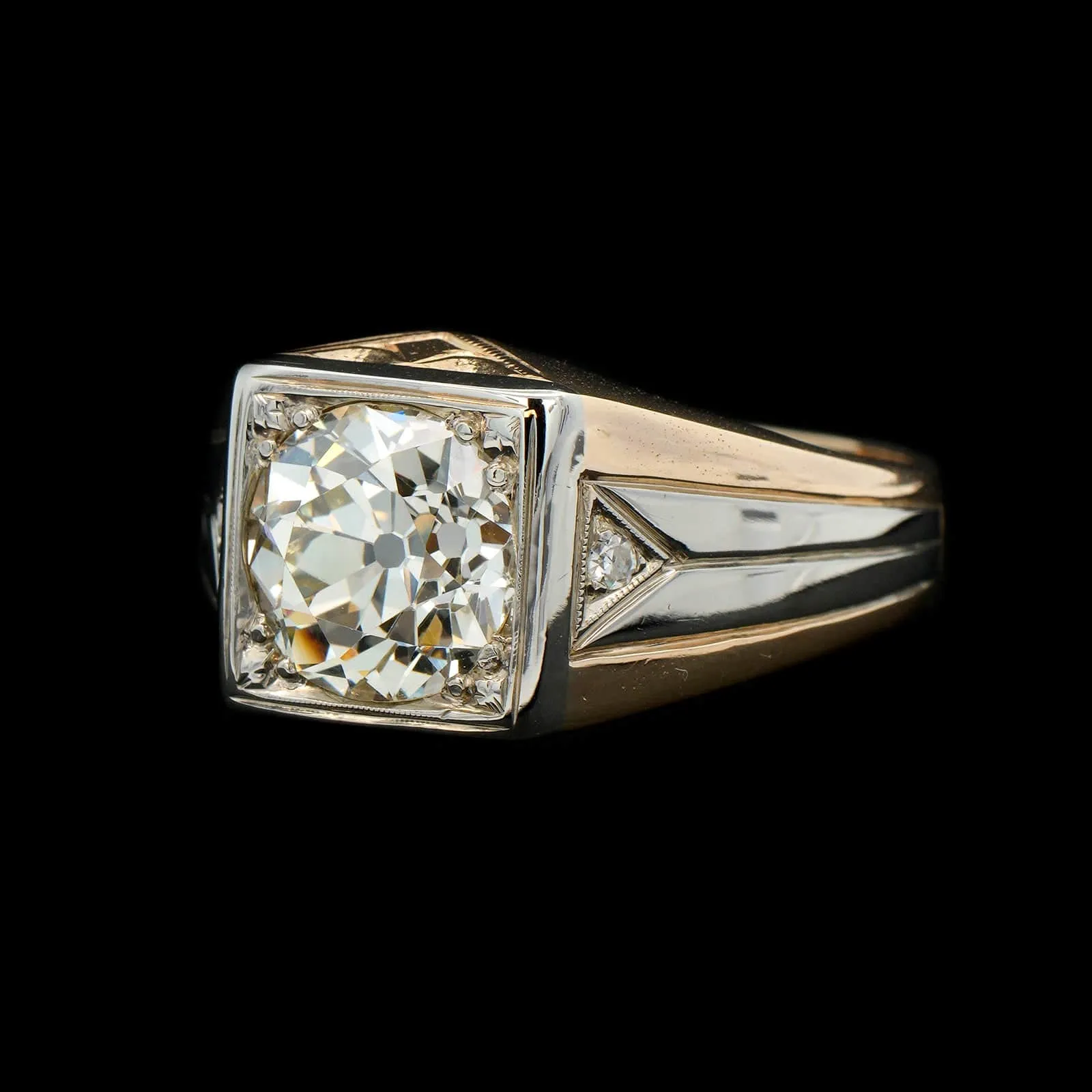 14K Two-tone Gold Estate Diamond Ring