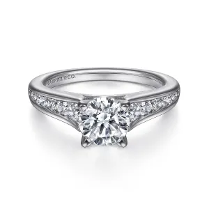 14KW Diamond Semi-Mount Engagement Ring w/ 0.49 ctw Size 6