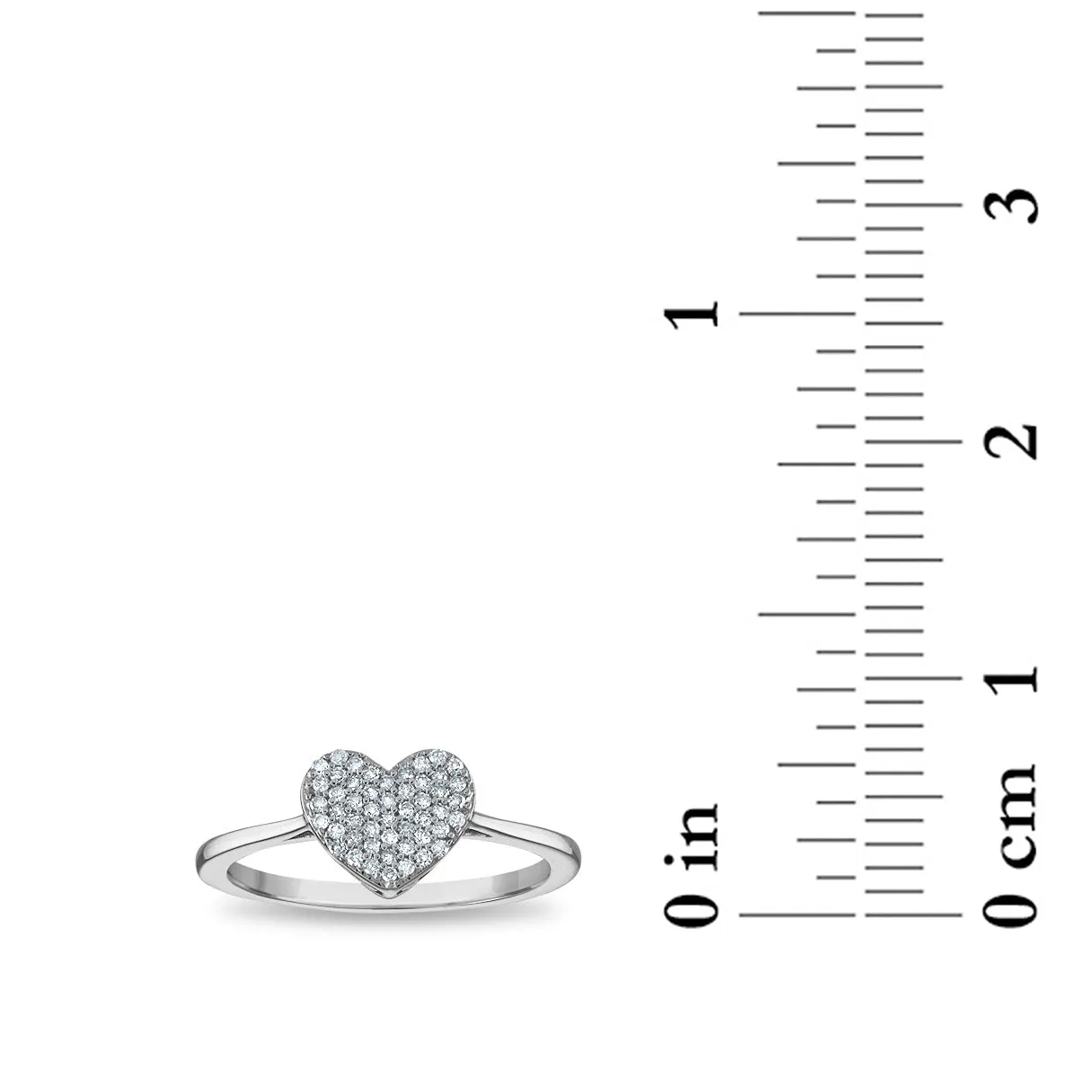 1/5 CTW Diamond Heart Promise Ring in 10KT White Gold