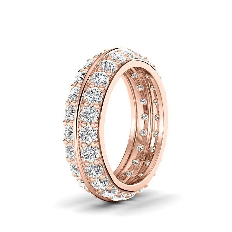 1.80 CT Round Cut Lab Grown Diamonds - Eternity Ring