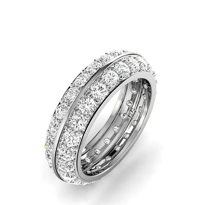 1.80 CT Round Cut Lab Grown Diamonds - Eternity Ring