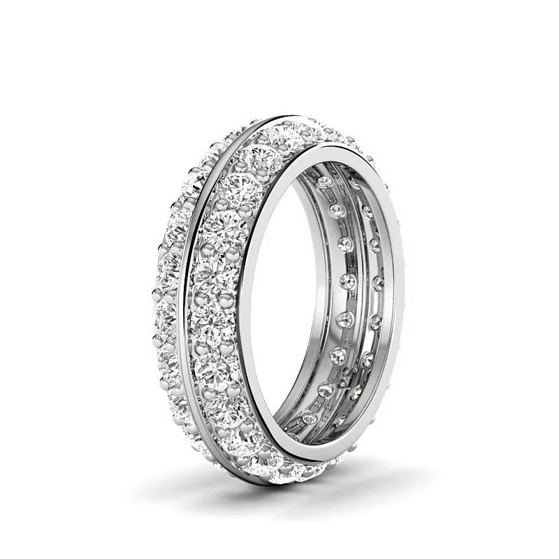 1.80 CT Round Cut Lab Grown Diamonds - Eternity Ring