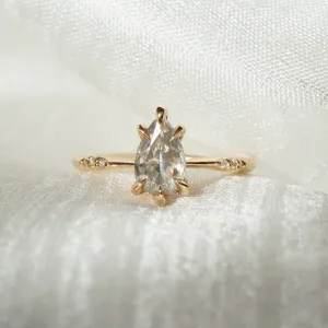 1ct Grey Pear Ilona Ring