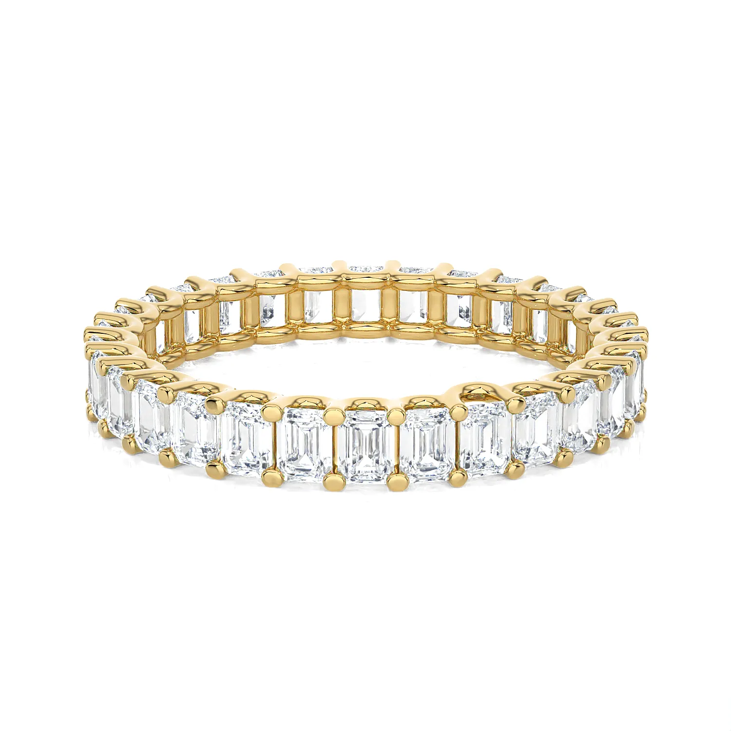 2 ctw Emerald-Cut Lab Grown Diamond Eternity Band