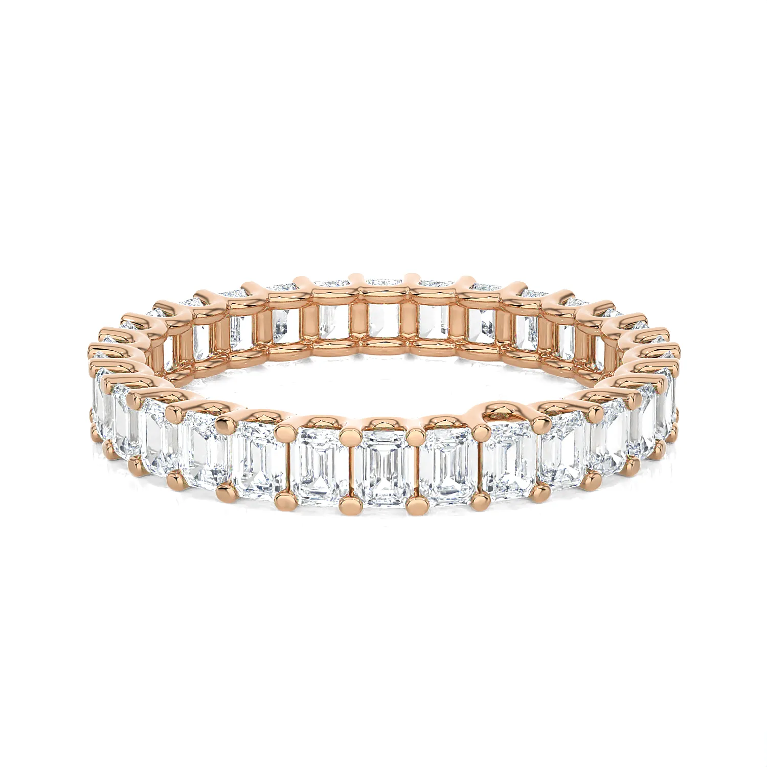 2 ctw Emerald-Cut Lab Grown Diamond Eternity Band