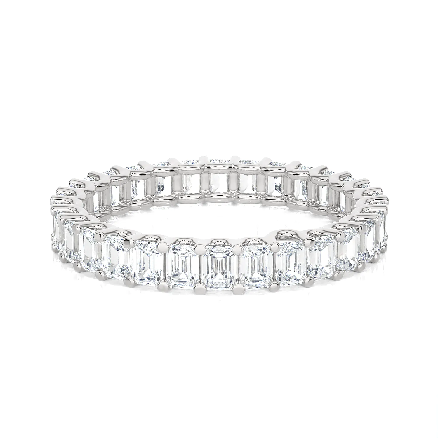 2 ctw Emerald-Cut Lab Grown Diamond Eternity Band