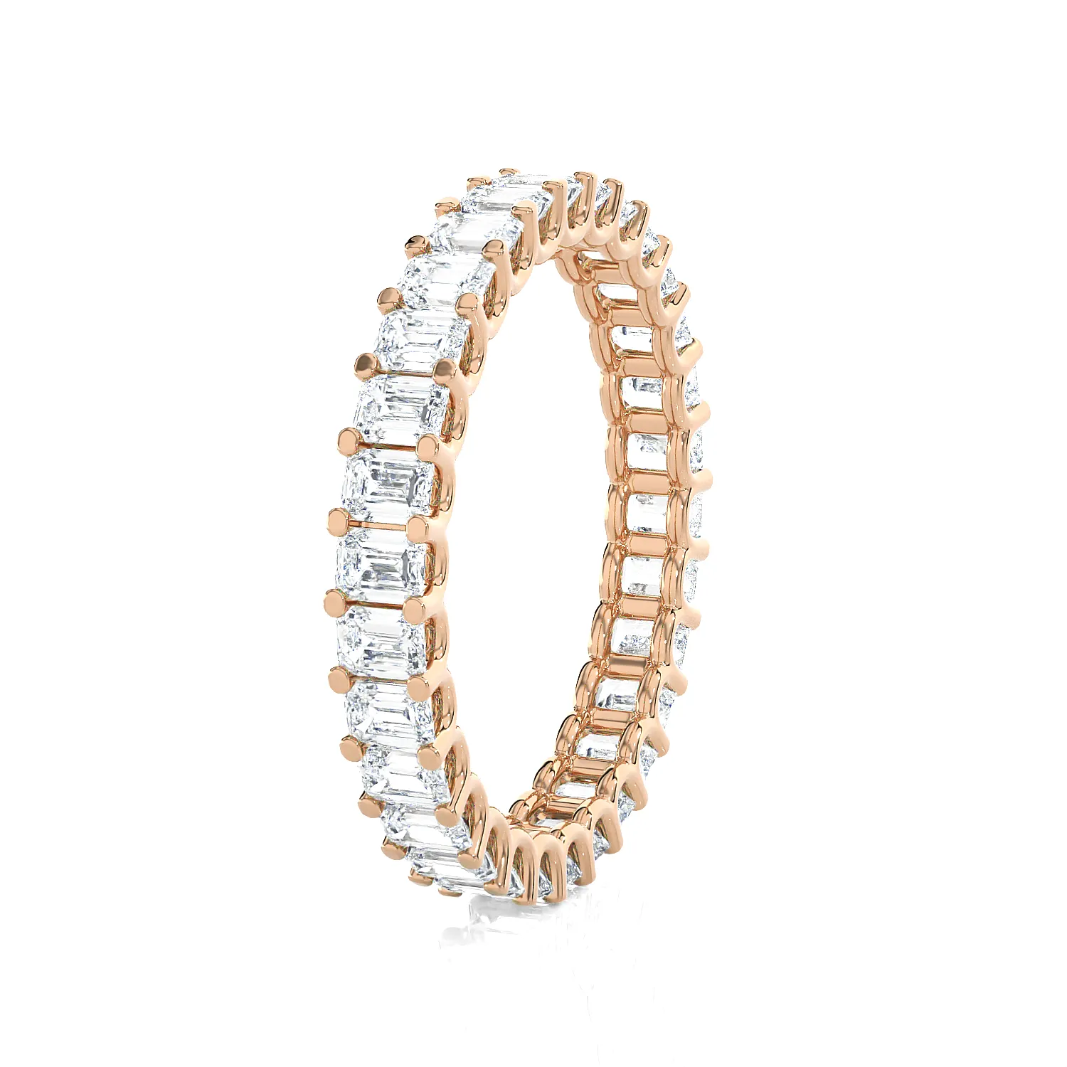 2 ctw Emerald-Cut Lab Grown Diamond Eternity Band