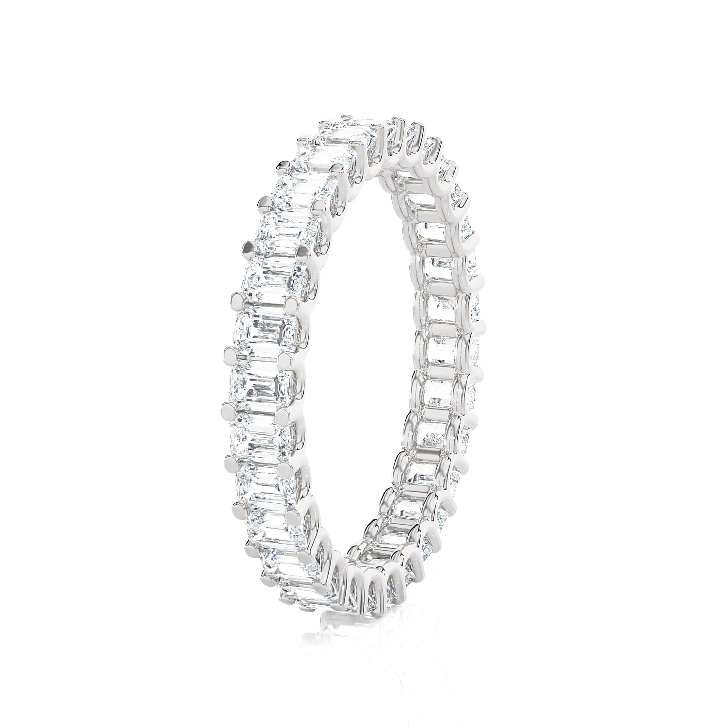 2 ctw Emerald-Cut Lab Grown Diamond Eternity Band