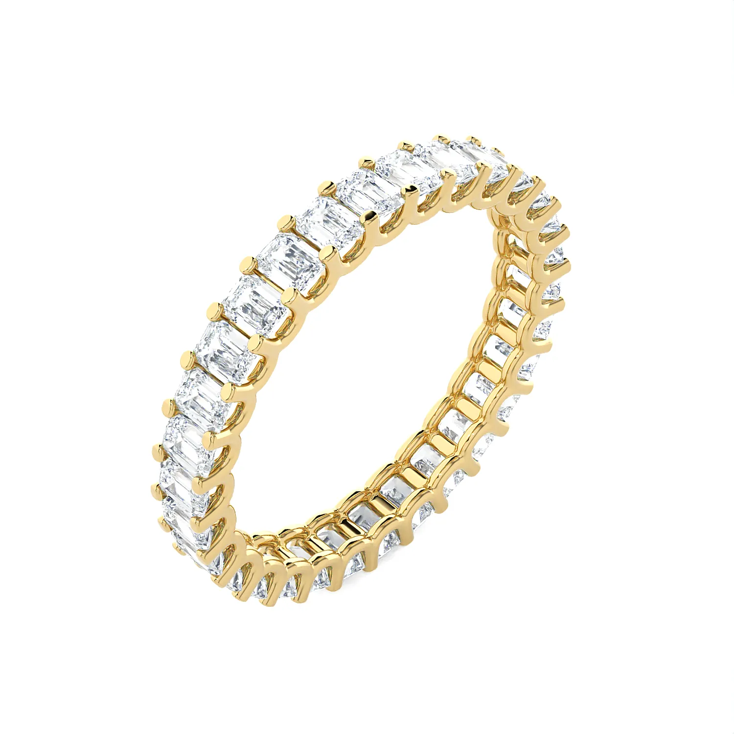 2 ctw Emerald-Cut Lab Grown Diamond Eternity Band