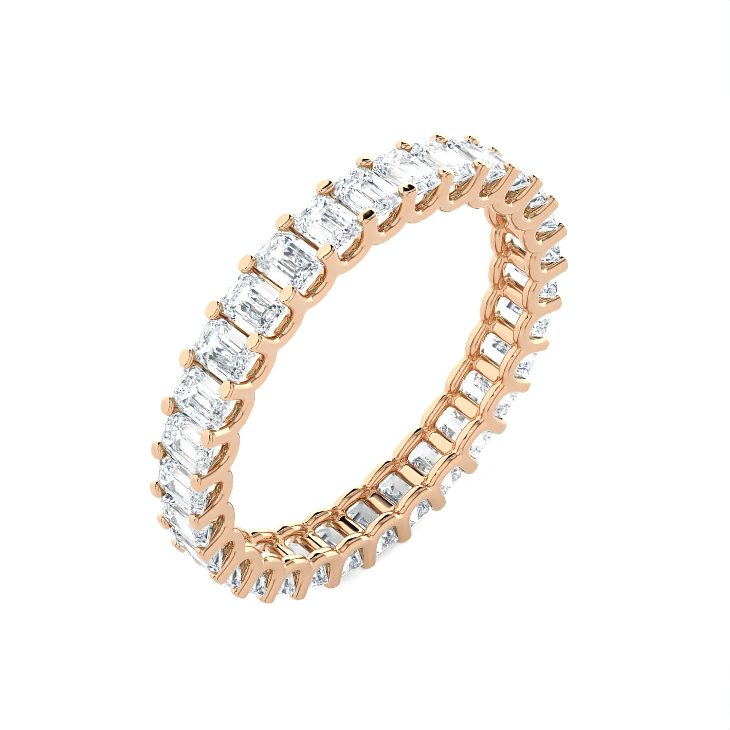 2 ctw Emerald-Cut Lab Grown Diamond Eternity Band