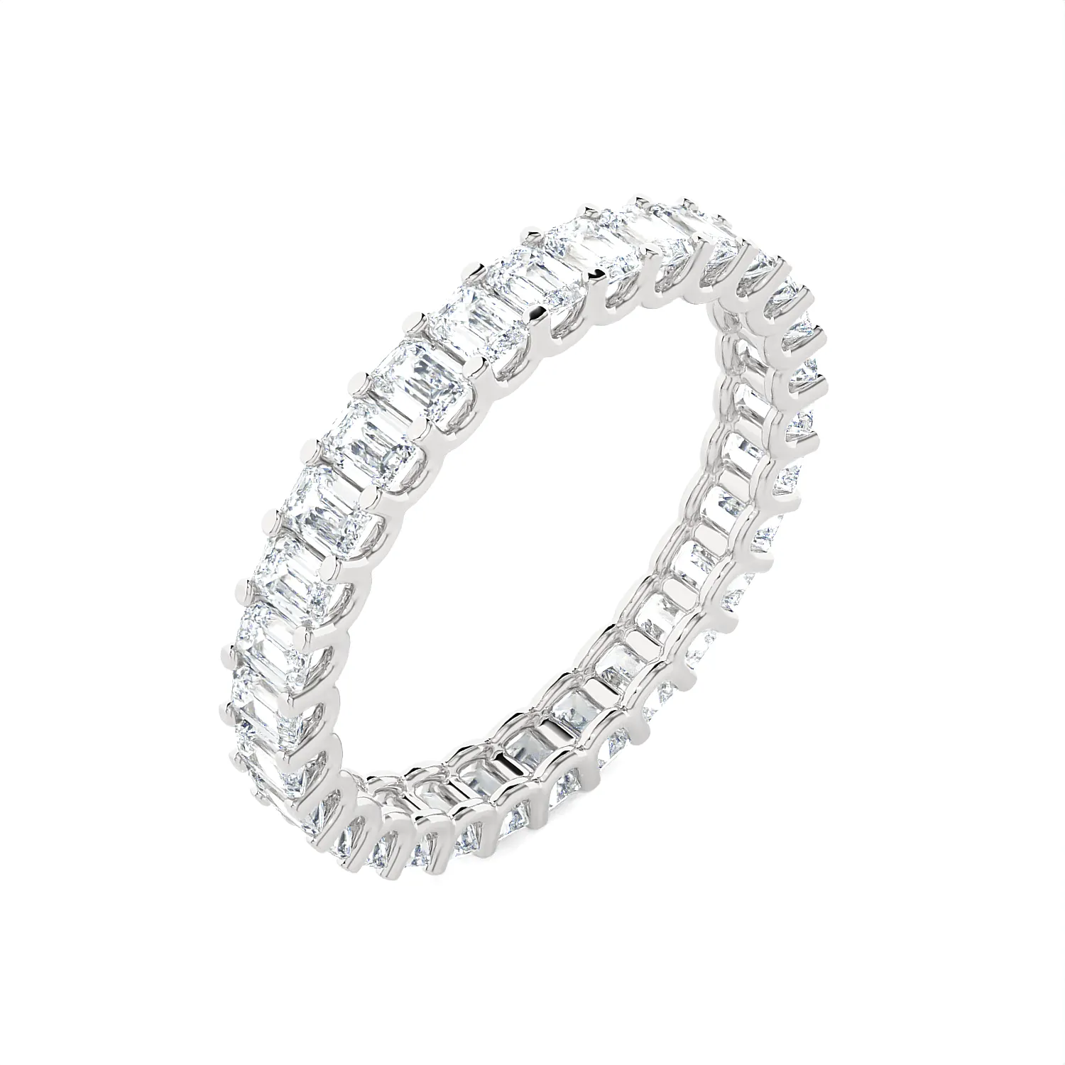 2 ctw Emerald-Cut Lab Grown Diamond Eternity Band