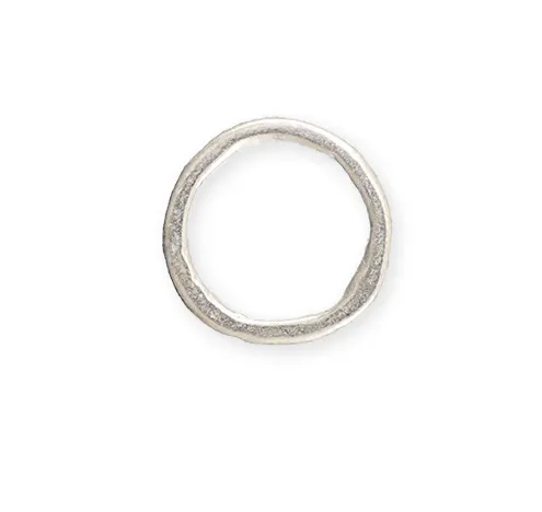 23mm Heavy Hammered Ring - Sterling Silver Plated