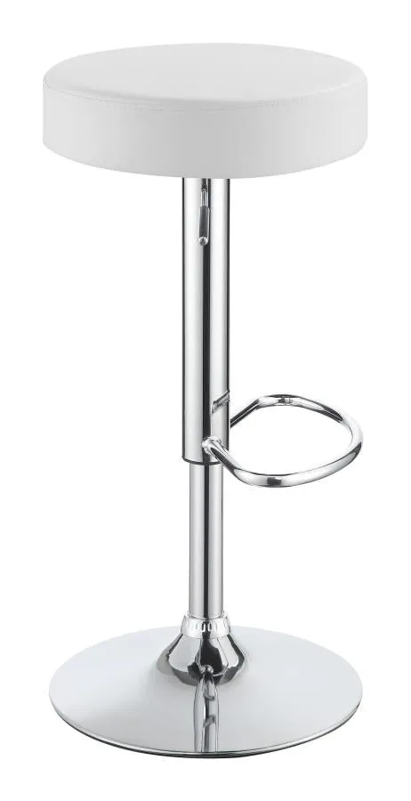 29" Adjustable Bar Stool Chrome and White