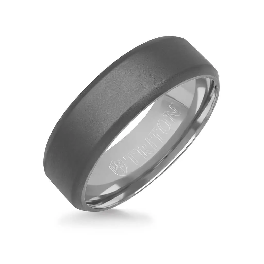 7MM Tantalum Ring - 14k Gold Inside Sleeve and Matte Edge