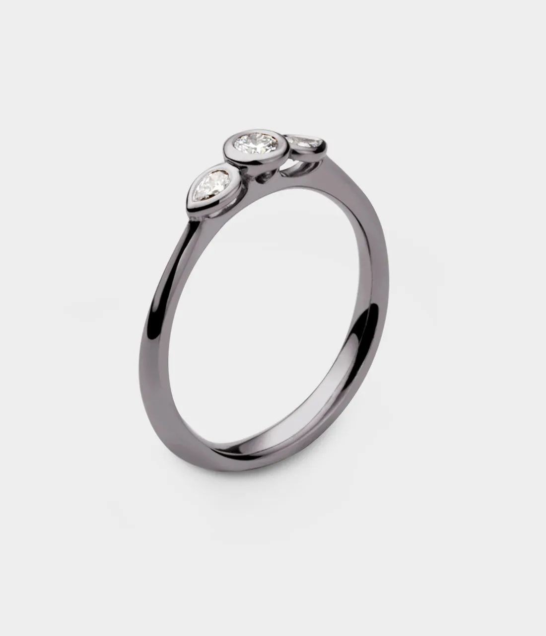 Angel Three Stone Engagement Ring