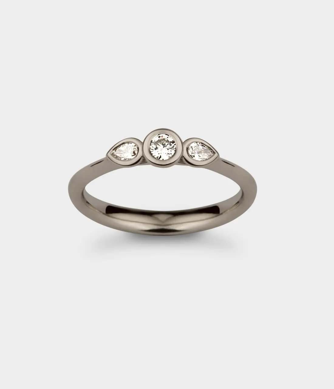 Angel Three Stone Engagement Ring