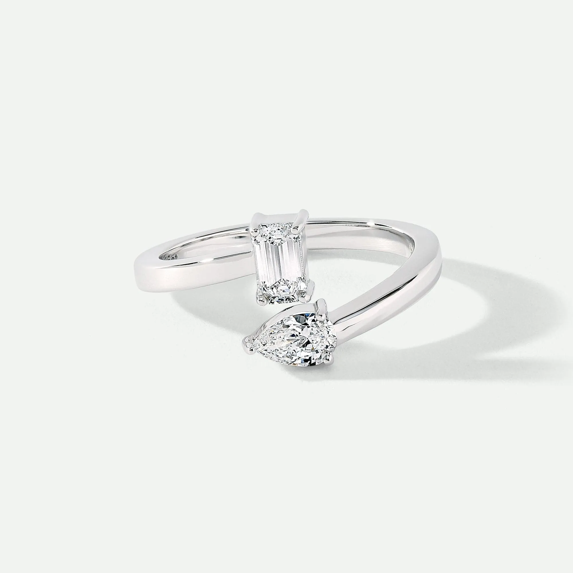 Aria | 9ct White Gold 0.55ct tw Lab Grown Diamond Toi et Moi Ring