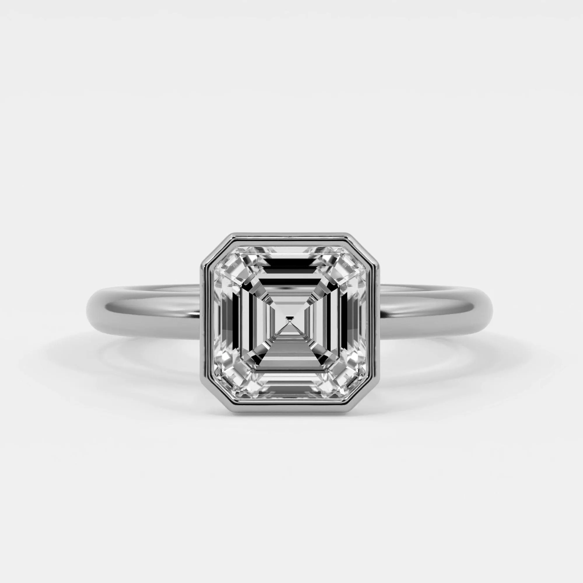 Asscher Cut Bezel Setting