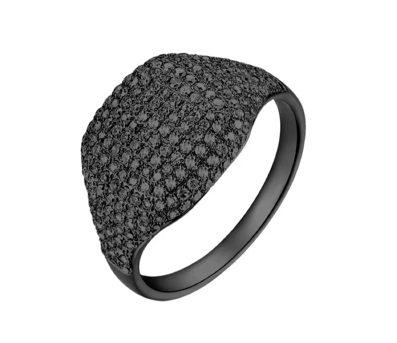 Black Diamond Pinky Ring