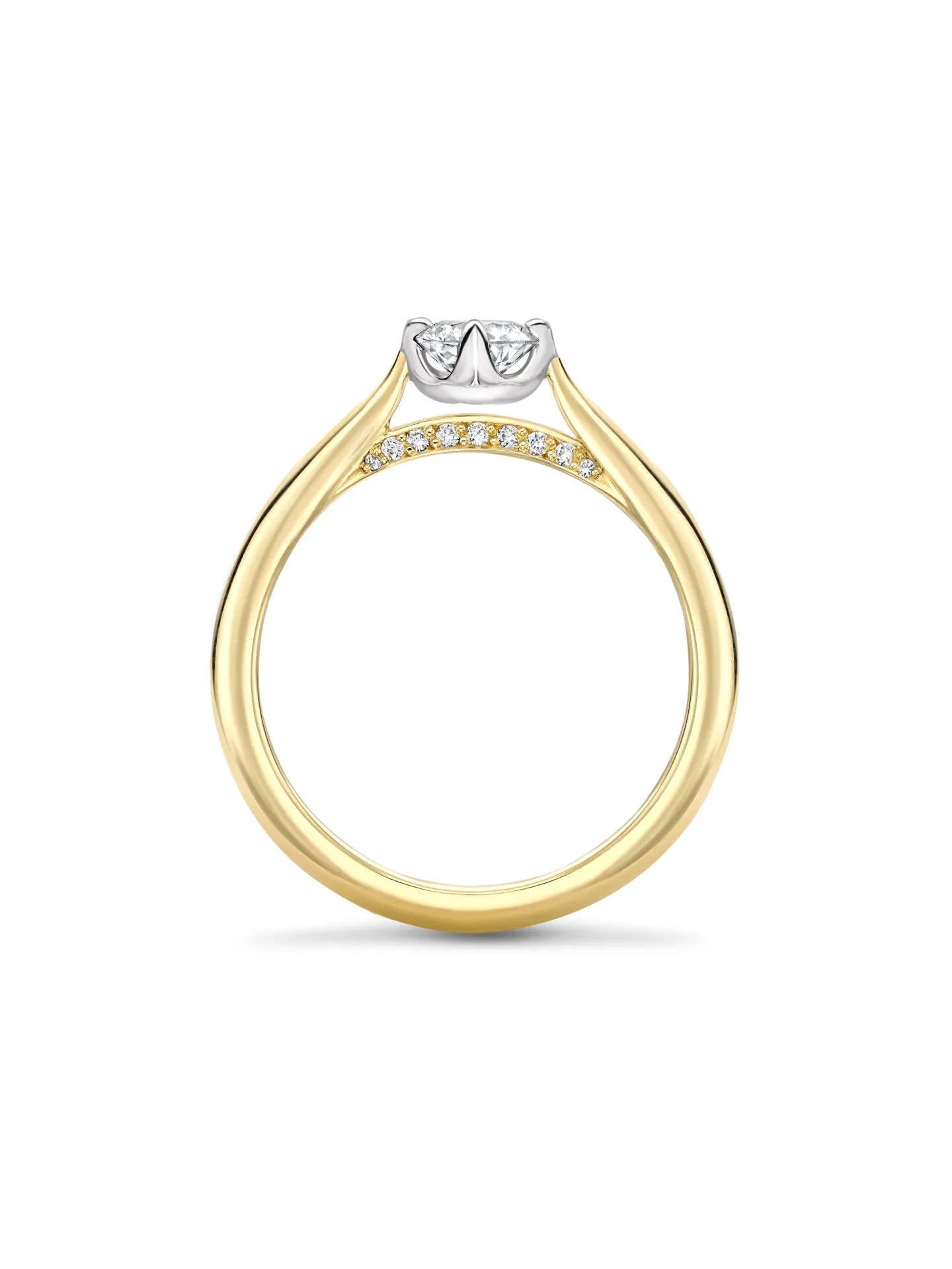 Boodles Brilliance Yellow Gold Diamond Engagement Ring 0.4 Carat