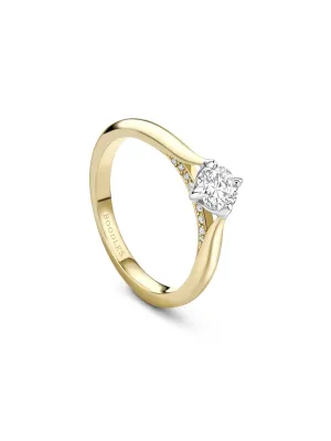 Boodles Brilliance Yellow Gold Diamond Engagement Ring 0.4 Carat