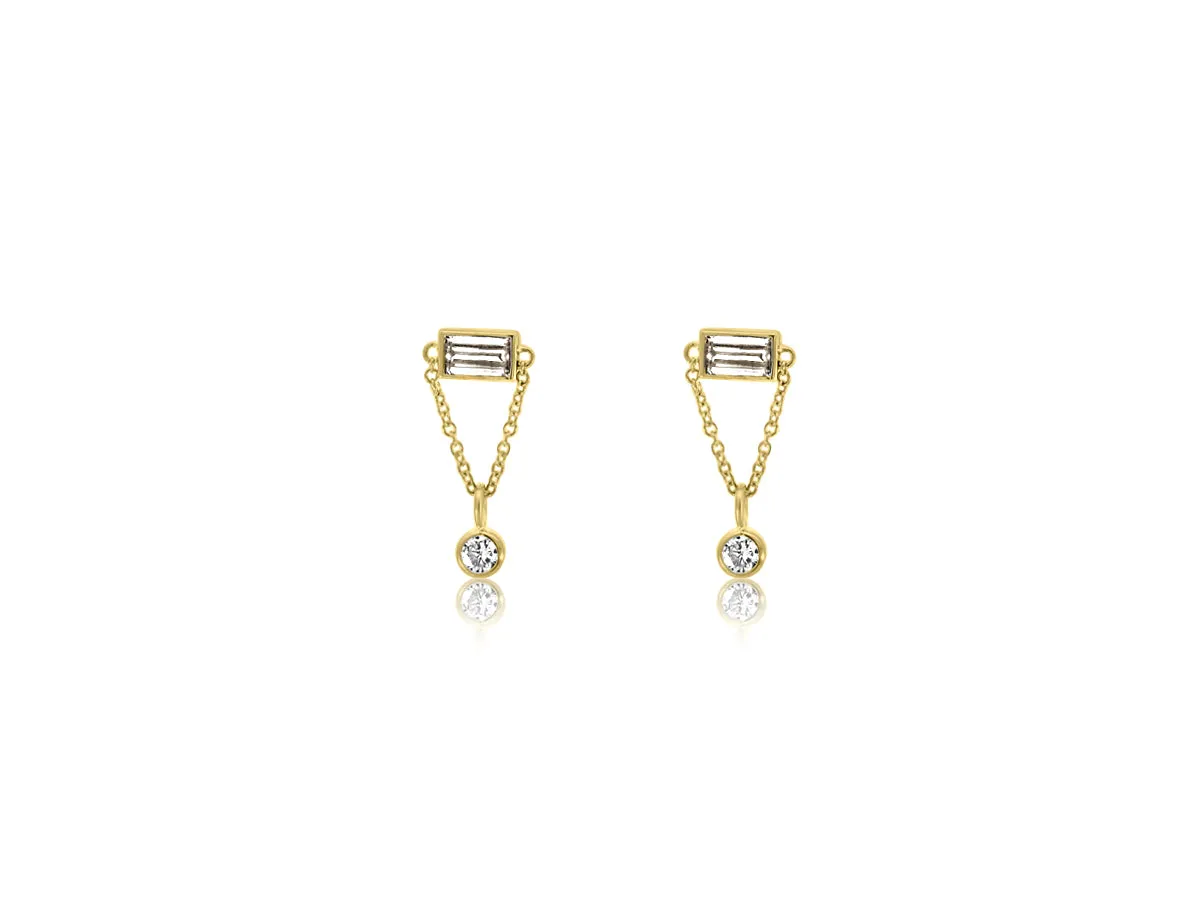 Champagne & White Diamond Earrings