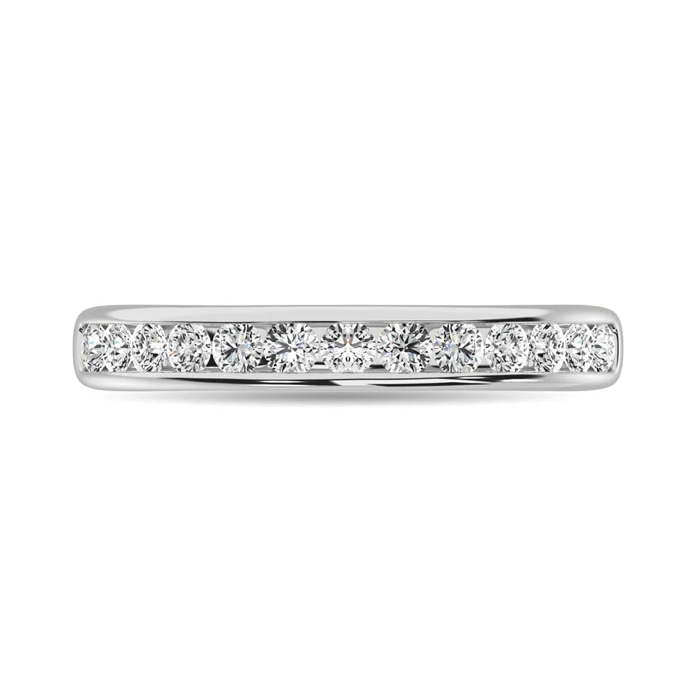 Channel Set Diamond 1/2 Ctw Anniversary Band