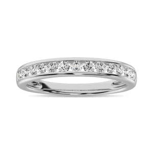 Channel Set Diamond 1/2 Ctw Anniversary Band