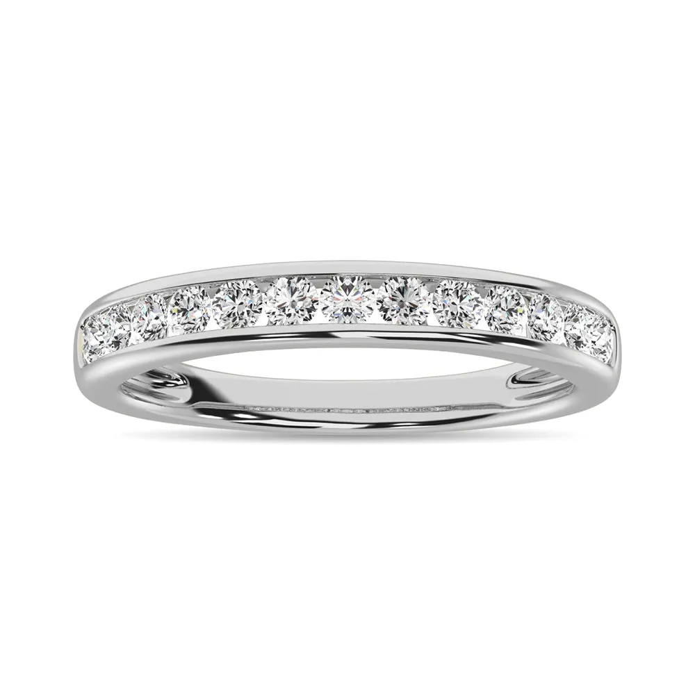 Channel Set Diamond 1/2 Ctw Anniversary Band